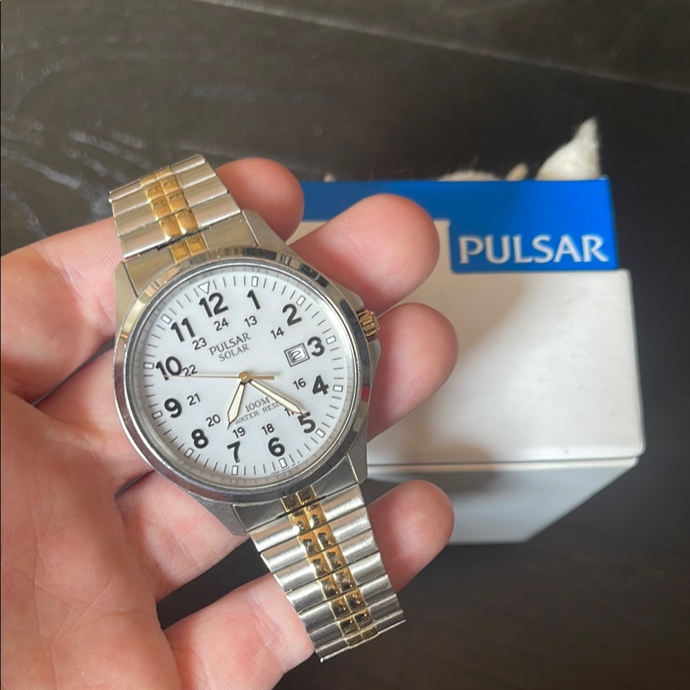 Pulsar Two-Tone Silver and Gold Watch
